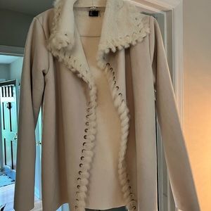 Love Token Suede and Fur Jacket